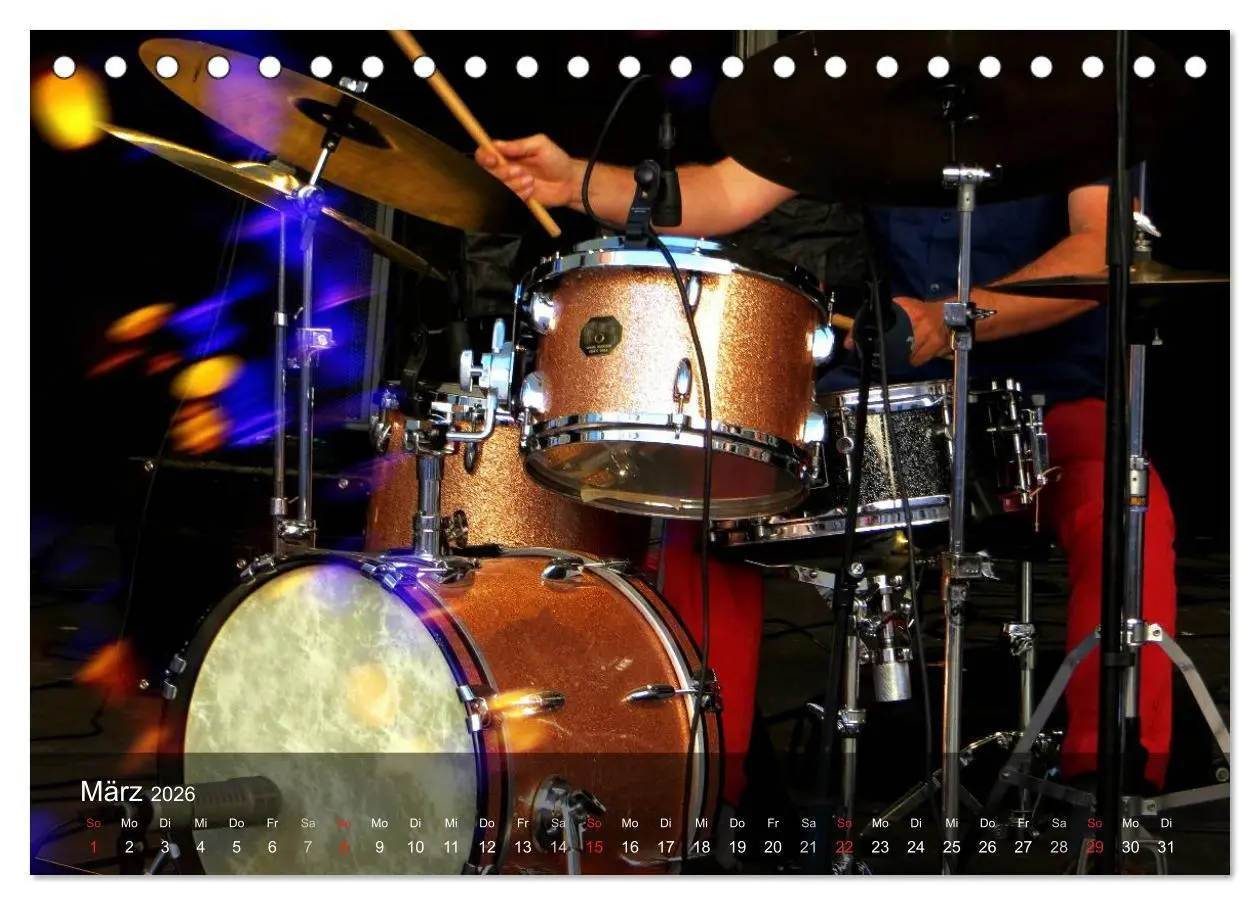 Bild: 9783516008869 | Schlagzeug onstage (Tischkalender 2026 DIN A5 quer), CALVENDO...