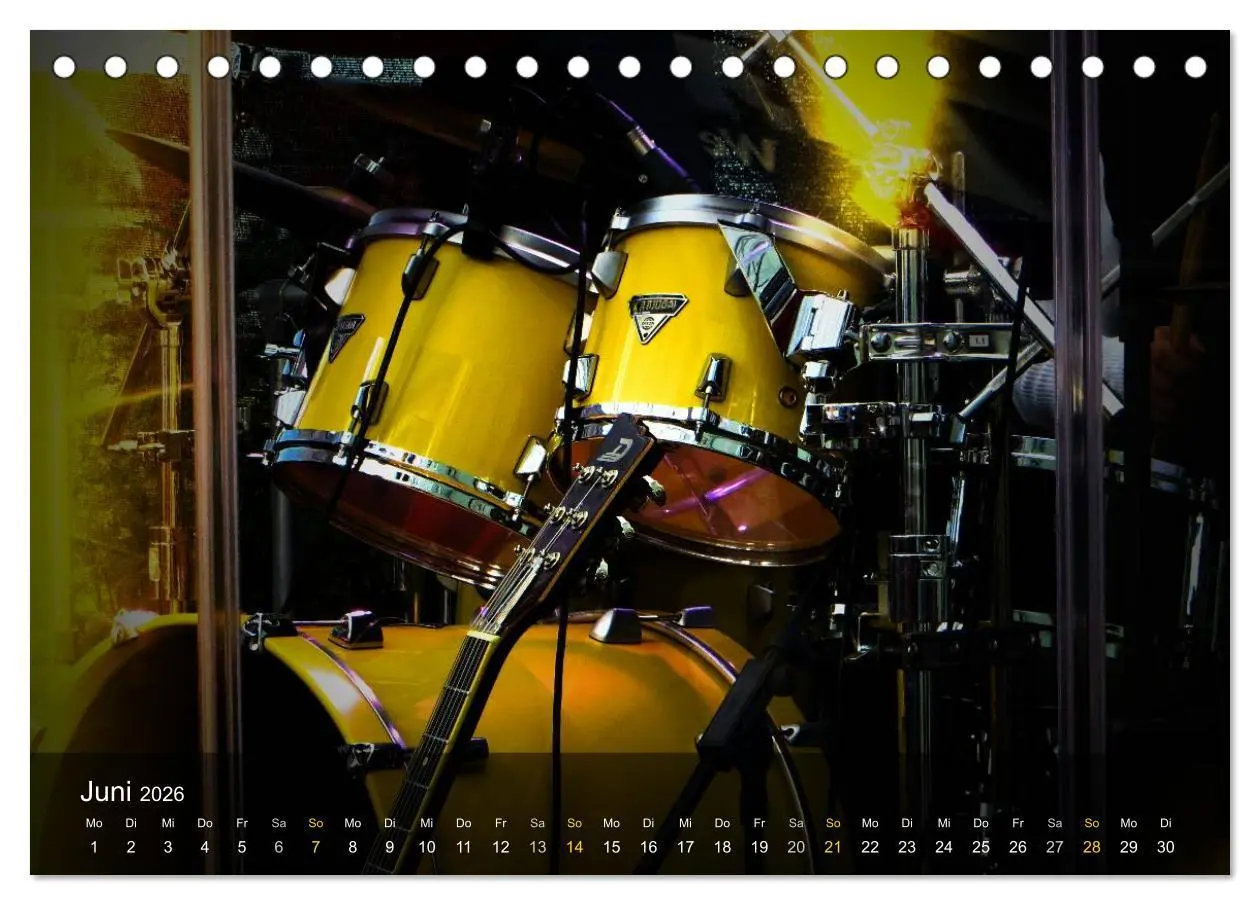 Bild: 9783516008869 | Schlagzeug onstage (Tischkalender 2026 DIN A5 quer), CALVENDO...