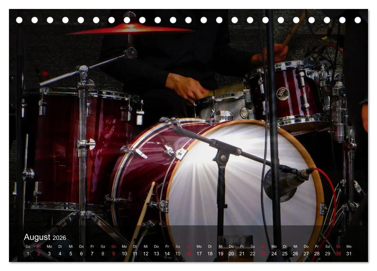 Bild: 9783516008869 | Schlagzeug onstage (Tischkalender 2026 DIN A5 quer), CALVENDO...
