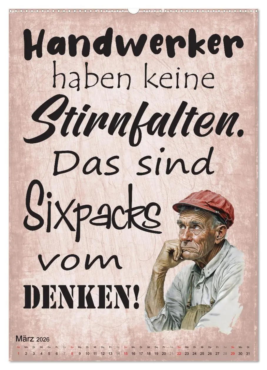 Bild: 9783516318869 | Handwerker Sprüche (hochwertiger Premium Wandkalender 2026 DIN A2...