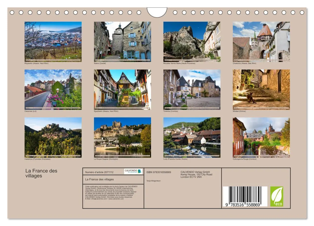 Bild: 9783516558869 | La France des villages (Calendrier mural 2026 DIN A4 vertical),...
