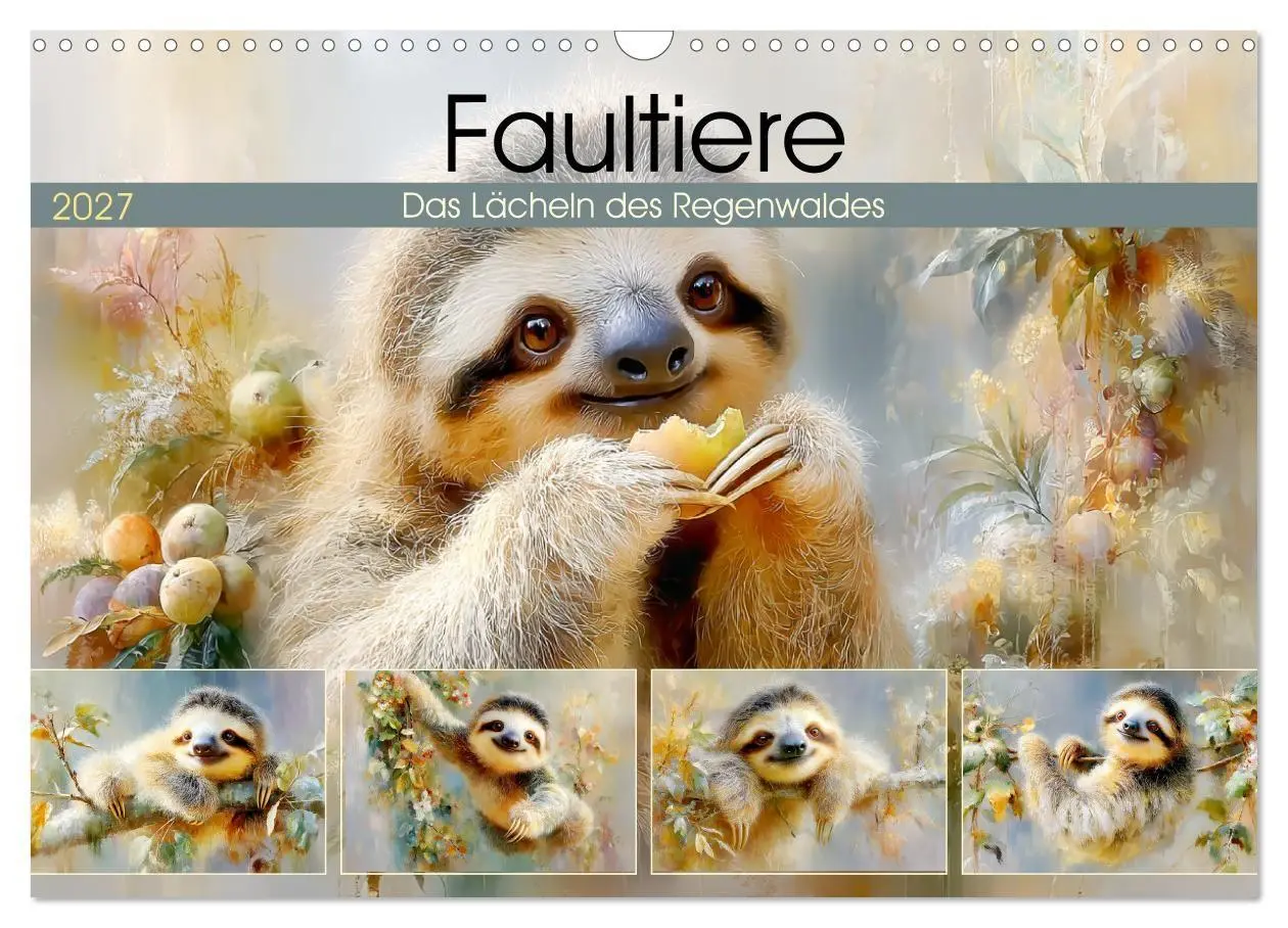 Cover: 9783516798869 | Faultiere. Das Lächeln des Regenwaldes (Wandkalender 2027 DIN A3...