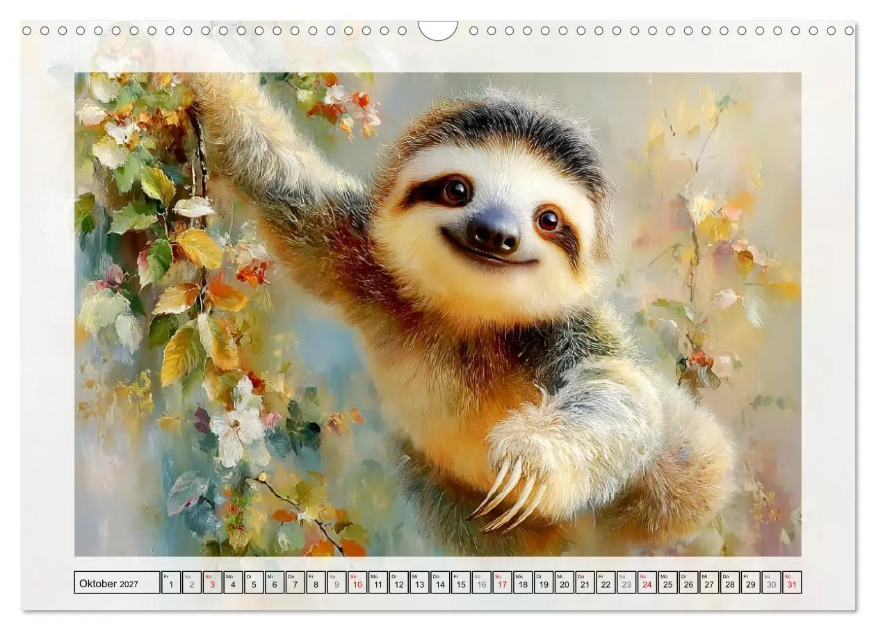 Bild: 9783516798869 | Faultiere. Das Lächeln des Regenwaldes (Wandkalender 2027 DIN A3...