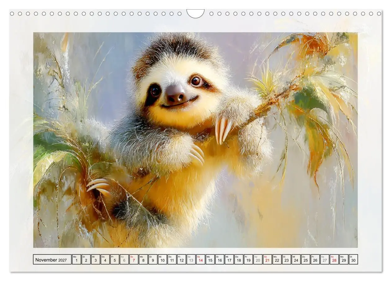 Bild: 9783516798869 | Faultiere. Das Lächeln des Regenwaldes (Wandkalender 2027 DIN A3...