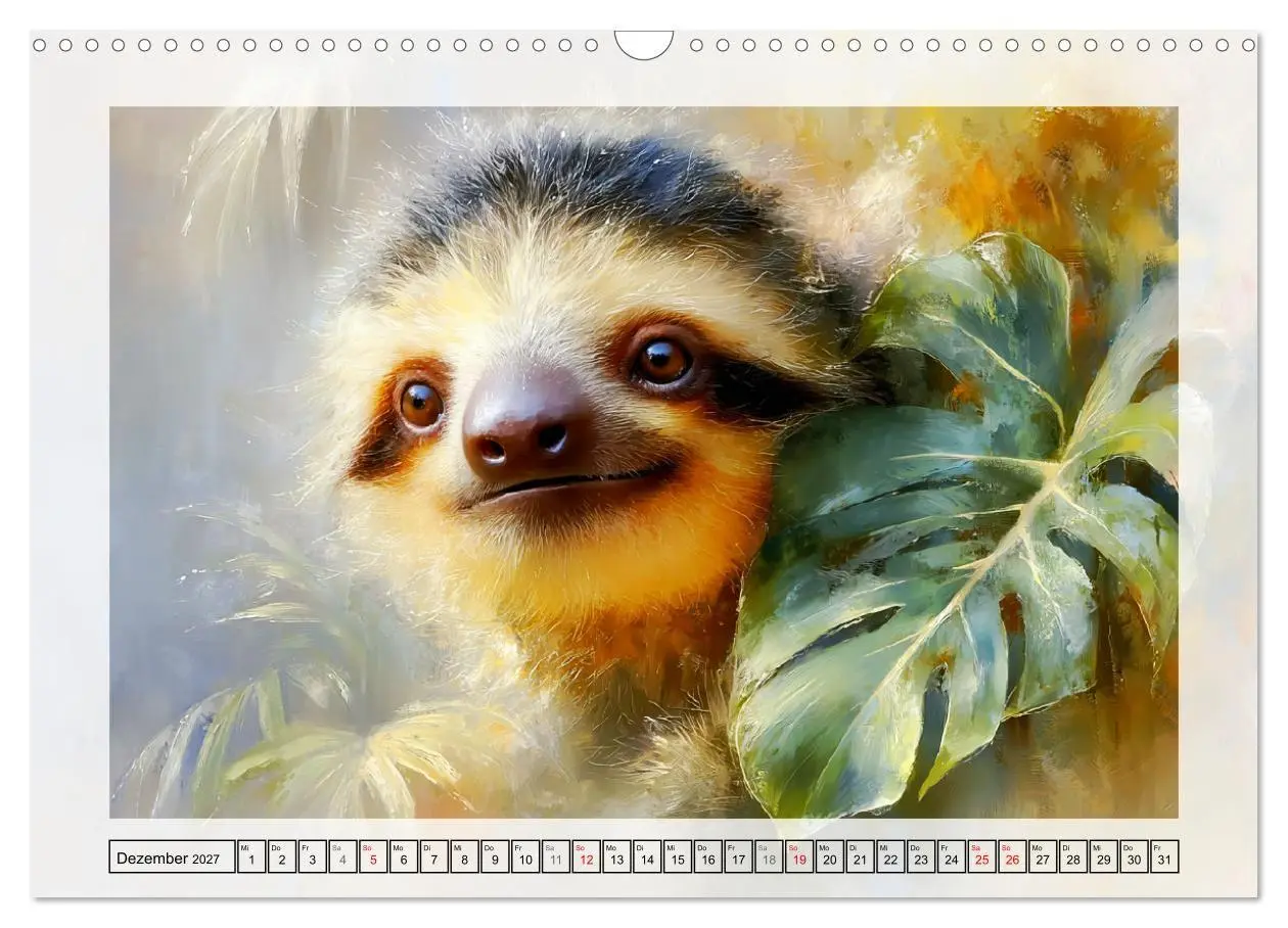 Bild: 9783516798869 | Faultiere. Das Lächeln des Regenwaldes (Wandkalender 2027 DIN A3...