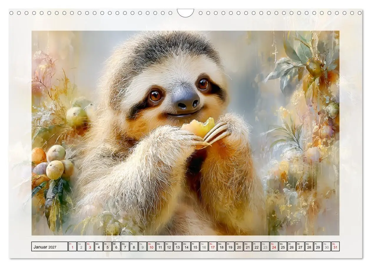 Bild: 9783516798869 | Faultiere. Das Lächeln des Regenwaldes (Wandkalender 2027 DIN A3...