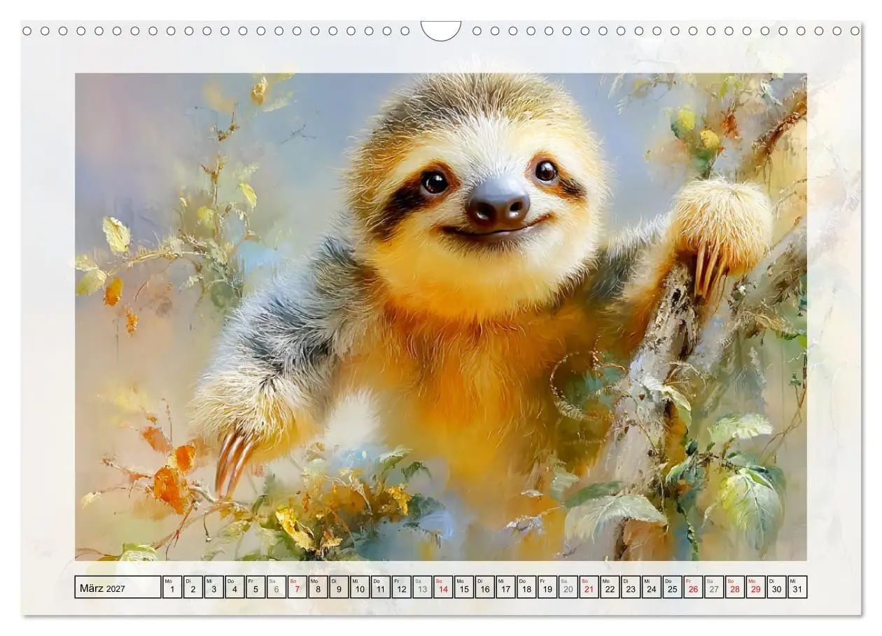 Bild: 9783516798869 | Faultiere. Das Lächeln des Regenwaldes (Wandkalender 2027 DIN A3...