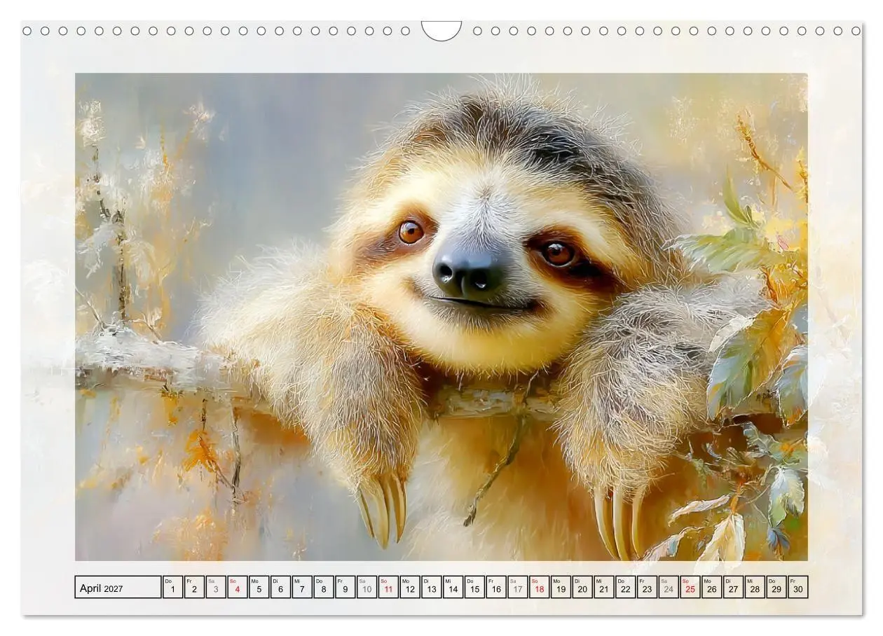 Bild: 9783516798869 | Faultiere. Das Lächeln des Regenwaldes (Wandkalender 2027 DIN A3...