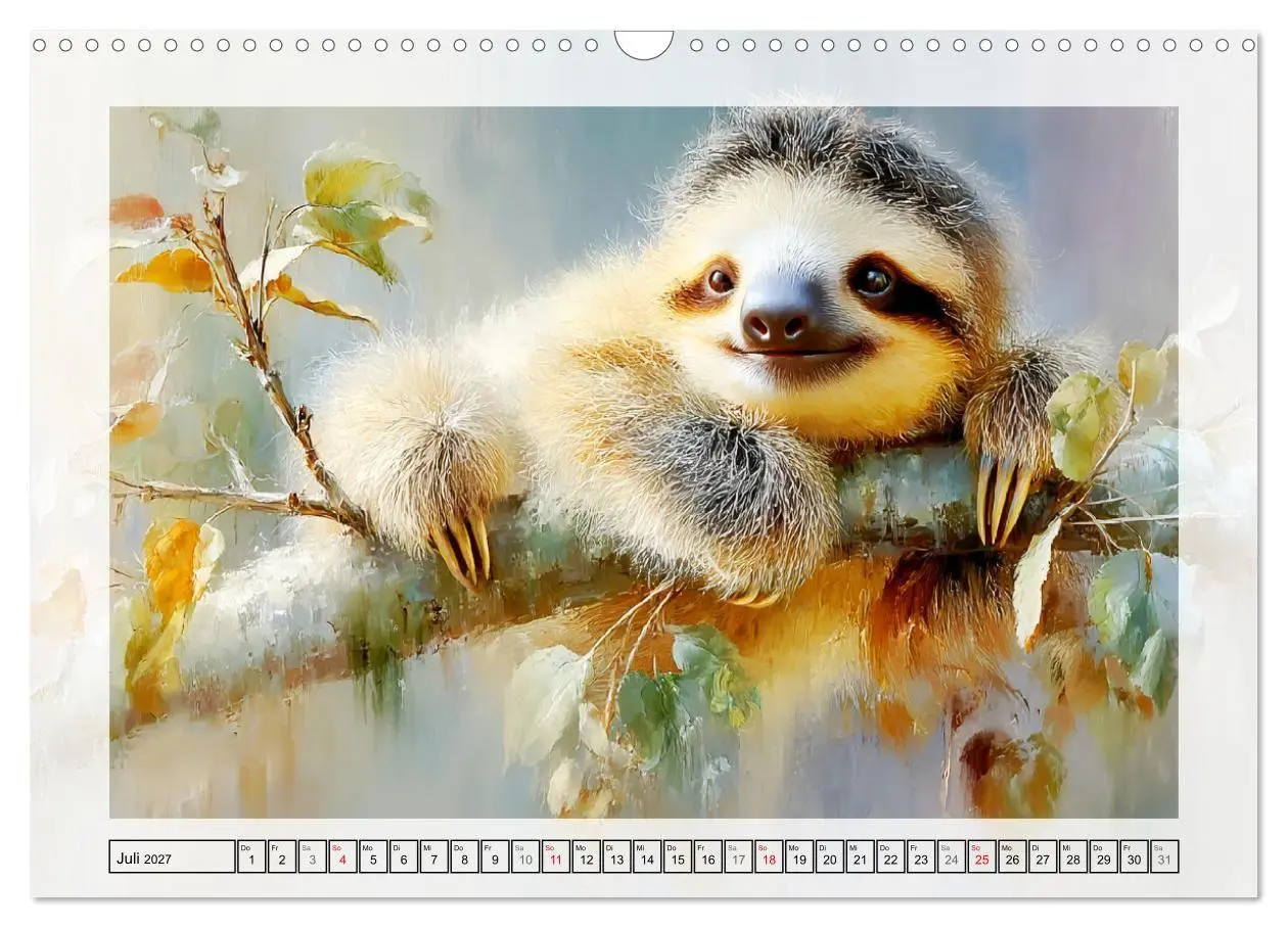Bild: 9783516798869 | Faultiere. Das Lächeln des Regenwaldes (Wandkalender 2027 DIN A3...