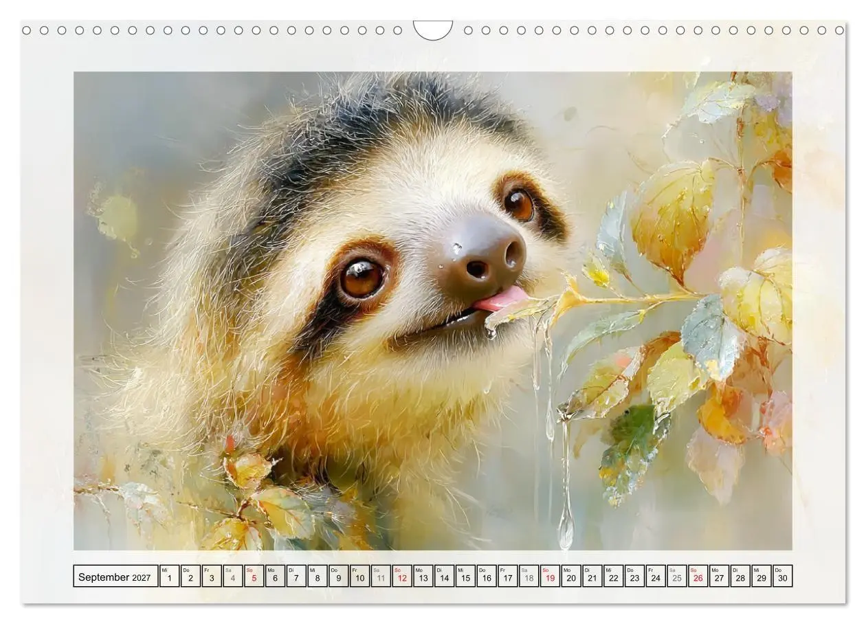 Bild: 9783516798869 | Faultiere. Das Lächeln des Regenwaldes (Wandkalender 2027 DIN A3...