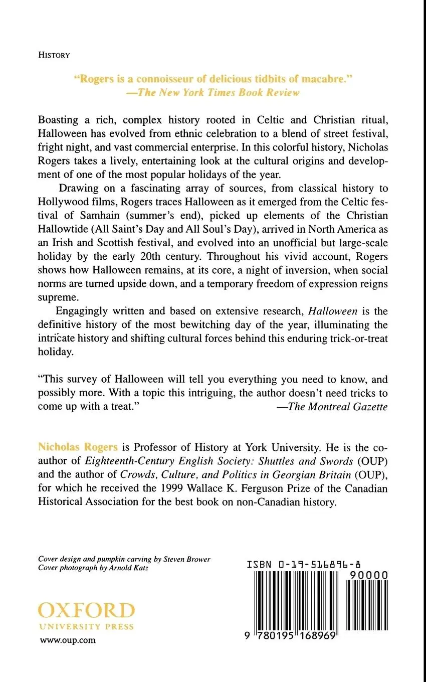Rückseite: 9780195168969 | Halloween | Nicholas Rogers | Taschenbuch | Kartoniert / Broschiert