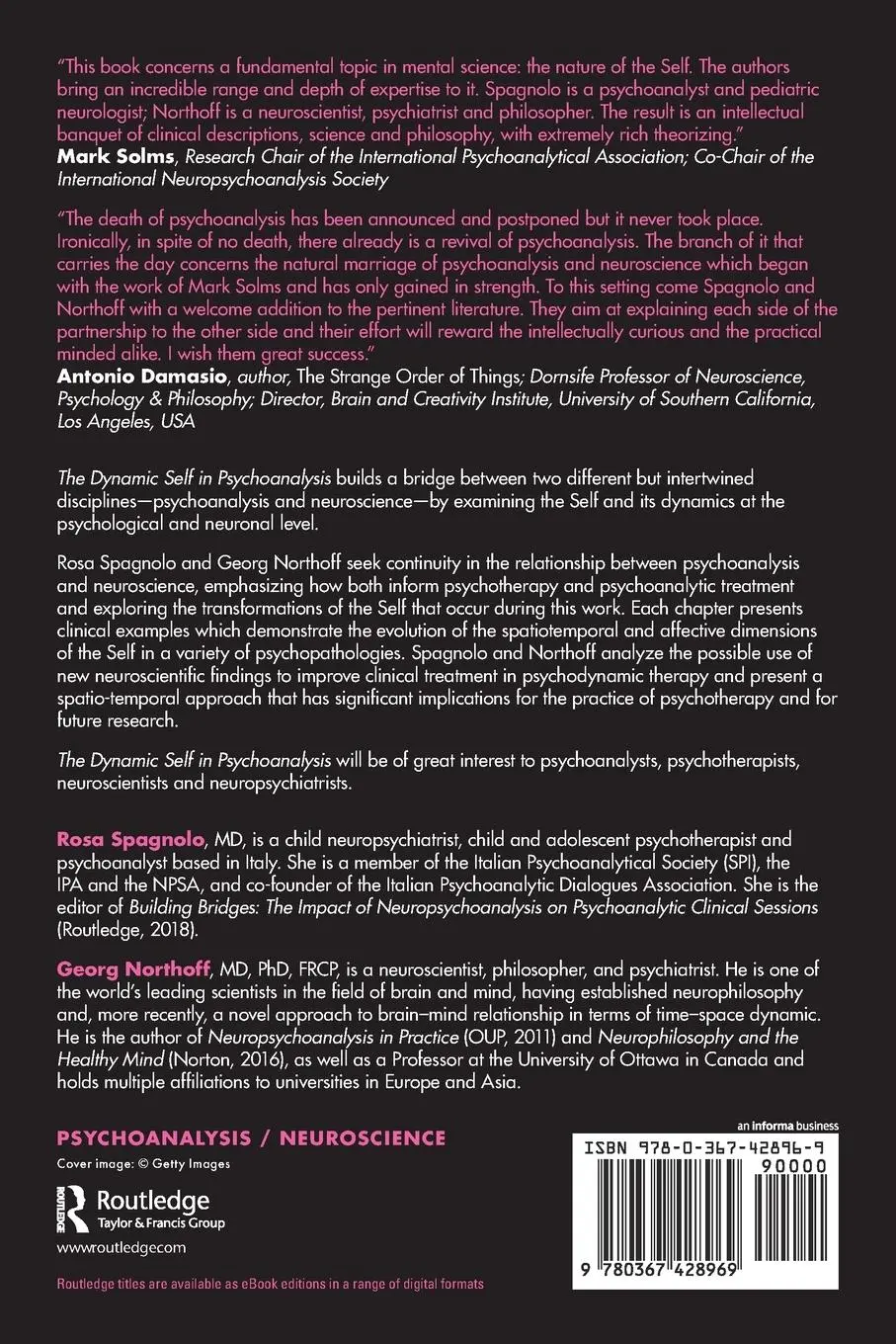 Rückseite: 9780367428969 | The Dynamic Self in Psychoanalysis | Rosa Spagnolo (u. a.) | Buch