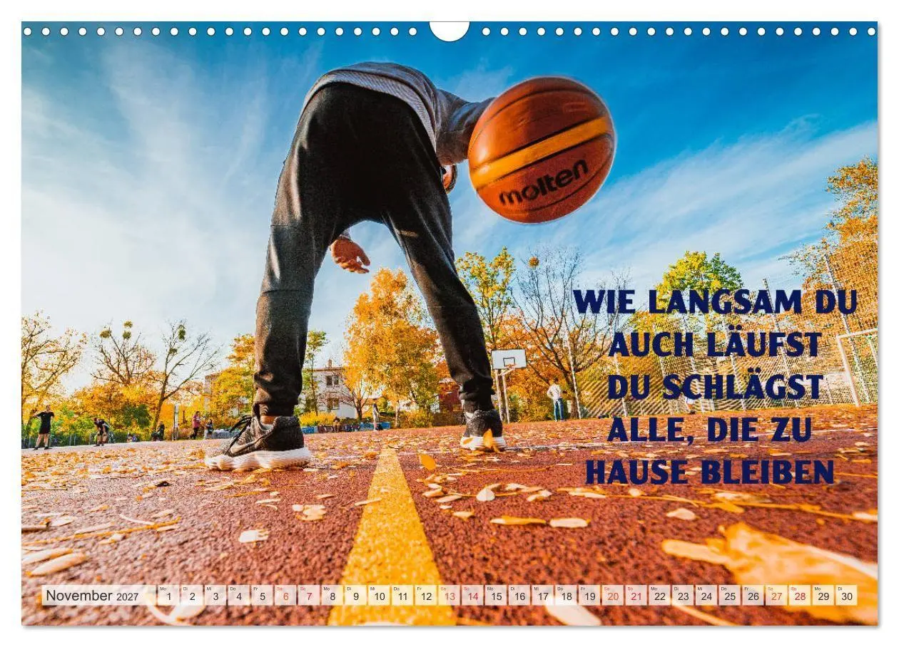 Bild: 9783569568969 | Positive Sprüche - Motivation und Basketball (Wandkalender 2027 DIN...