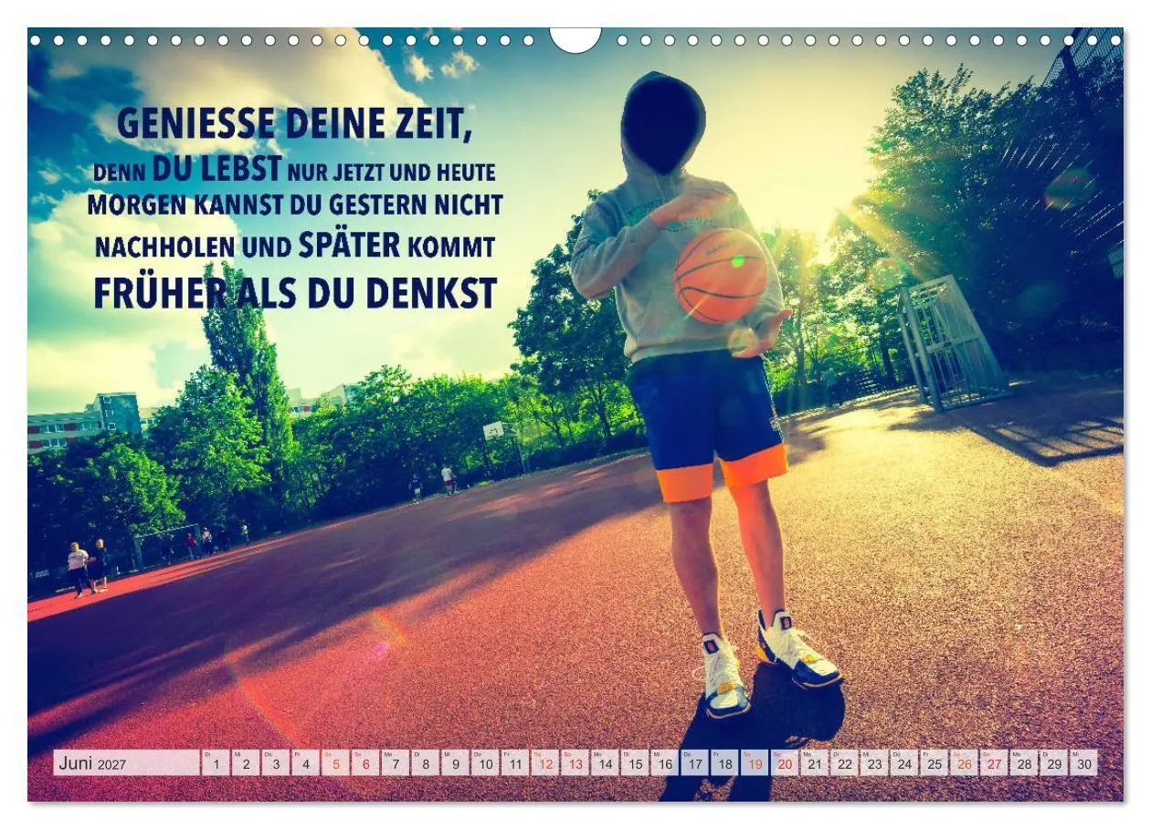 Bild: 9783569568969 | Positive Sprüche - Motivation und Basketball (Wandkalender 2027 DIN...