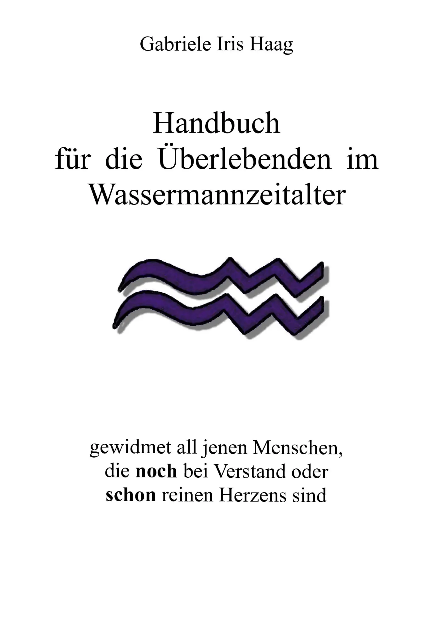 Cover: 9783839148969 | Handbuch für die Überlebenden im Wassermannzeitalter | Haag | Buch