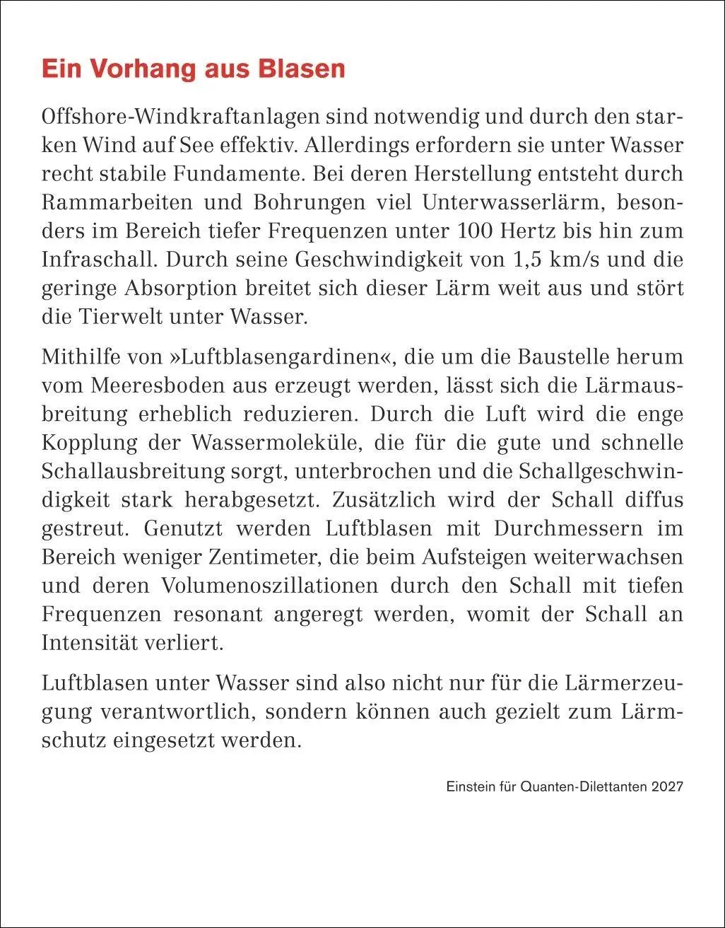 Bild: 9783840038969 | Einstein für Quanten-Dilettanten Tagesabreißkalender 2027 - Ein...