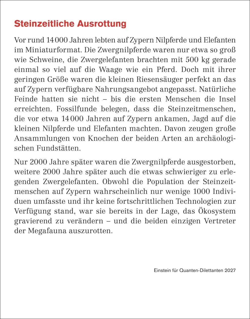 Bild: 9783840038969 | Einstein für Quanten-Dilettanten Tagesabreißkalender 2027 - Ein...