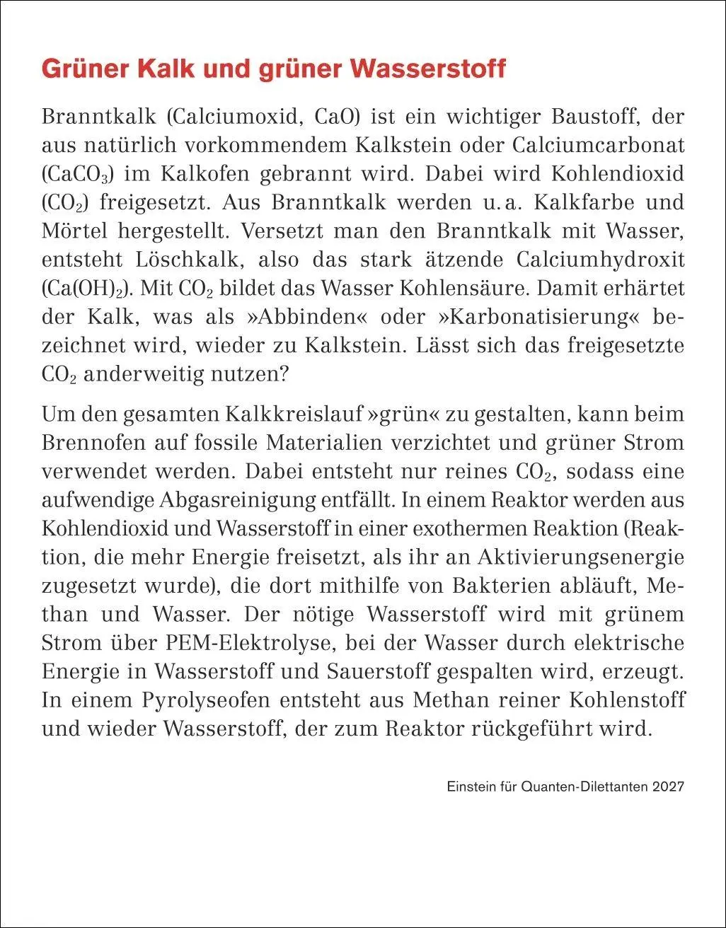 Bild: 9783840038969 | Einstein für Quanten-Dilettanten Tagesabreißkalender 2027 - Ein...