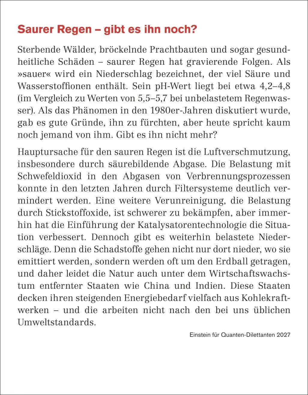 Bild: 9783840038969 | Einstein für Quanten-Dilettanten Tagesabreißkalender 2027 - Ein...