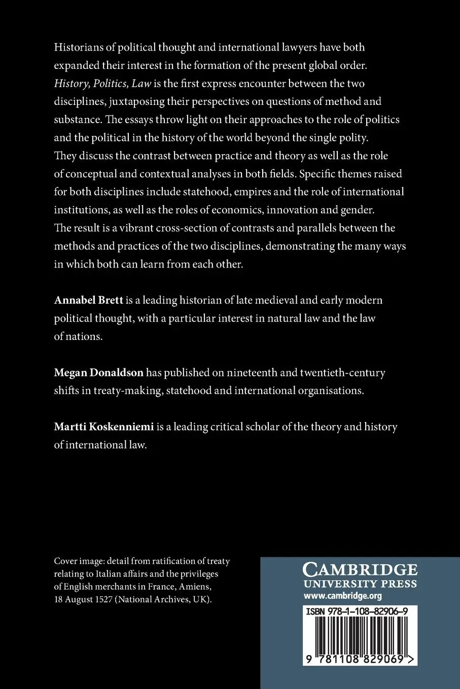 Rückseite: 9781108829069 | History, Politics, Law | Annabel Brett (u. a.) | Taschenbuch | 2023