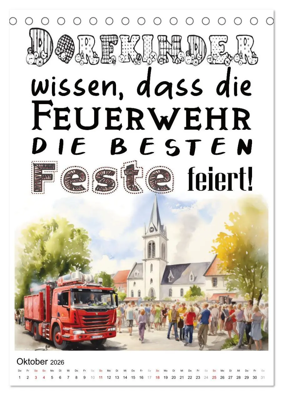 Bild: 9783516299069 | Dorfkinder und stolz darauf (Tischkalender 2026 DIN A5 hoch),...