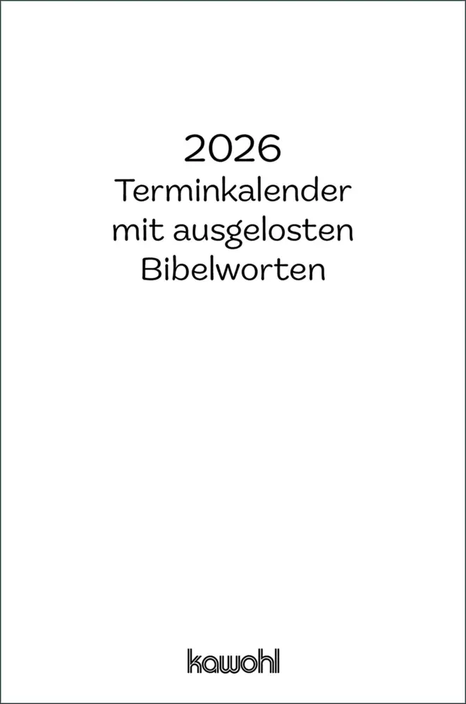 Bild: 9783754899069 | Jahreslosung 2026 | Kawohl Notice | Kalender | Mit Lesebändchen | 2026