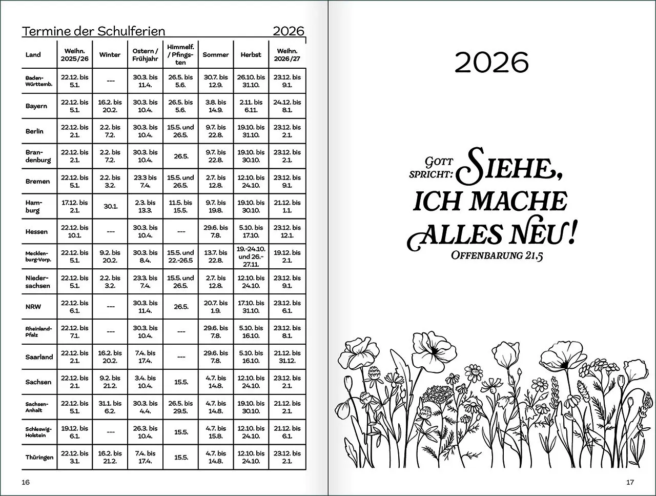 Bild: 9783754899069 | Jahreslosung 2026 | Kawohl Notice | Kalender | Mit Lesebändchen | 2026