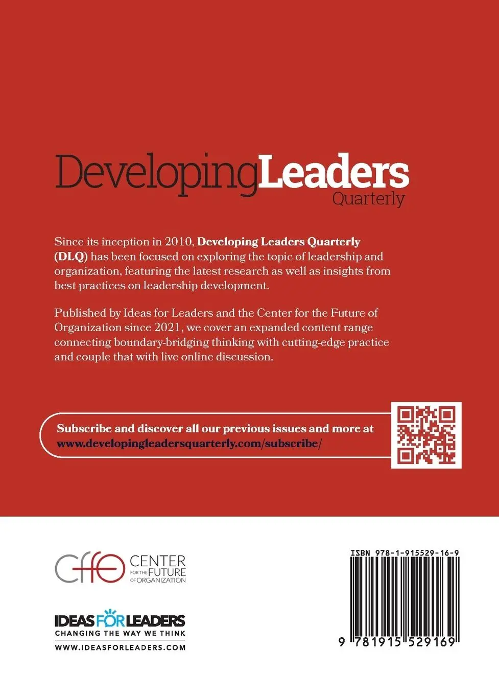 Rückseite: 9781915529169 | Developing Leaders Quarterly | Ecosystem Leadership | Millar (u. a.)