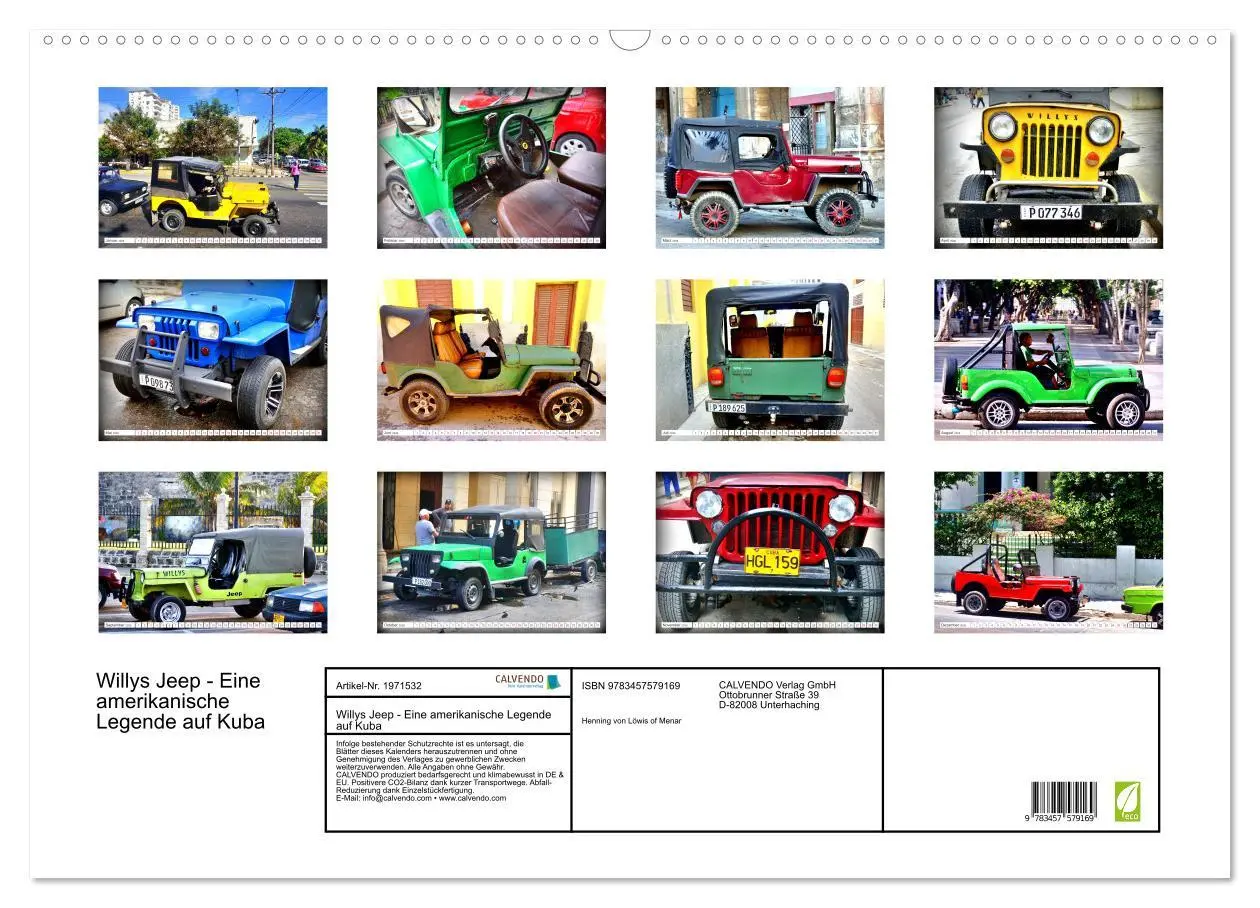 Bild: 9783457579169 | Willys Jeep - Eine amerikanische Legende auf Kuba (Wandkalender...