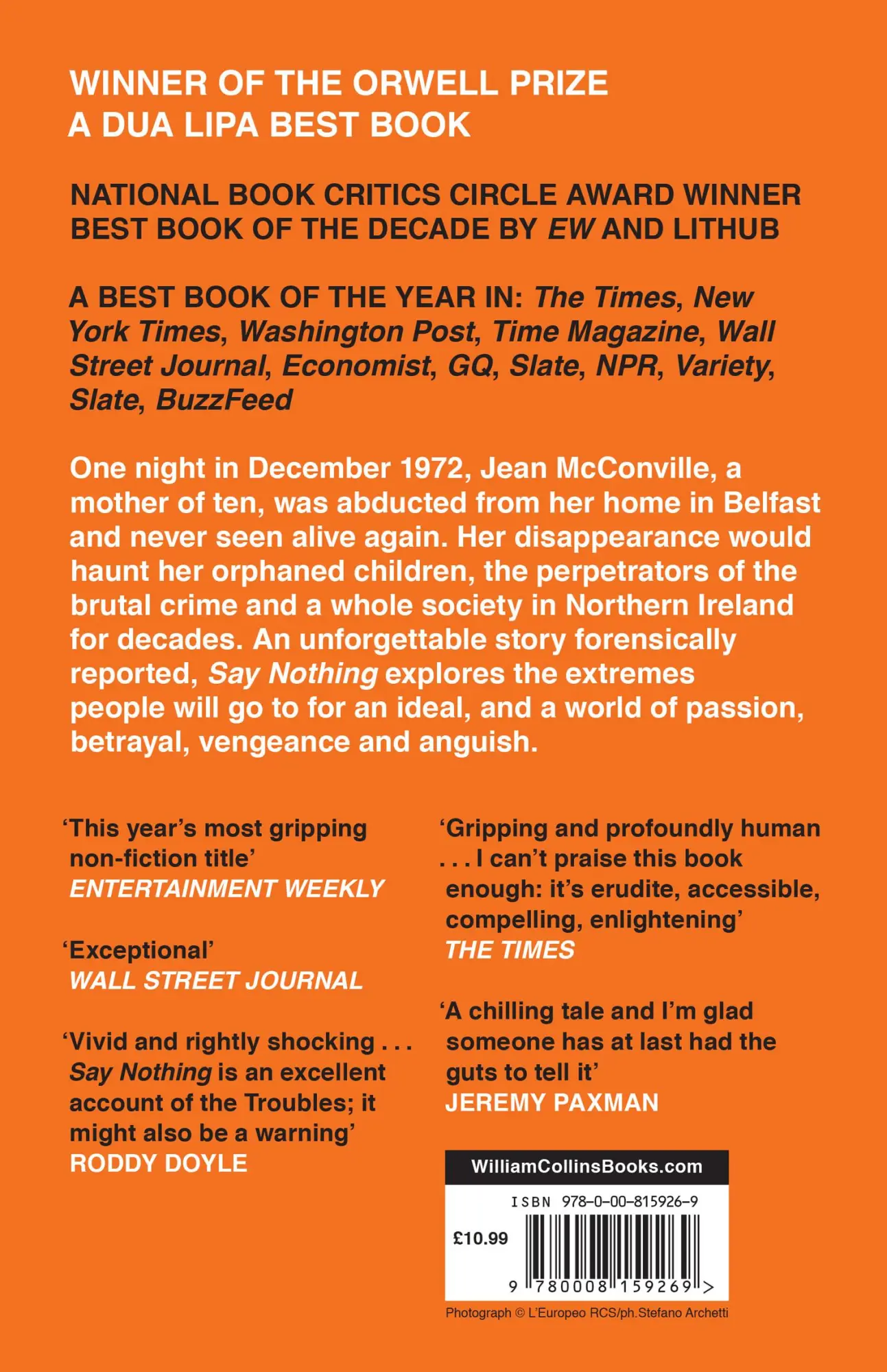Rückseite: 9780008159269 | Say Nothing | A True Story of Murder and Memory in Northern Ireland