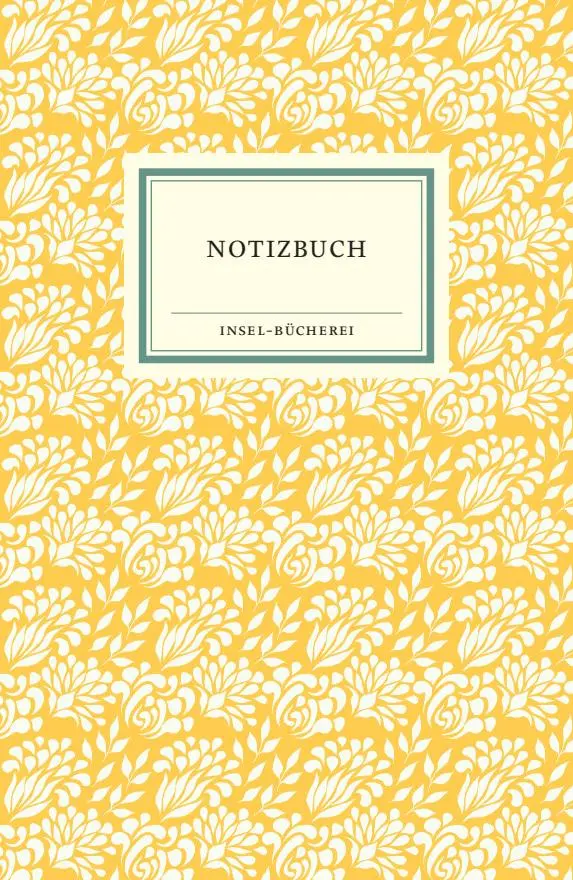 Cover: 9783458179269 | Insel-Bücherei Notizbuch | Insel Verlag | Notizbuch | Insel-Bücherei
