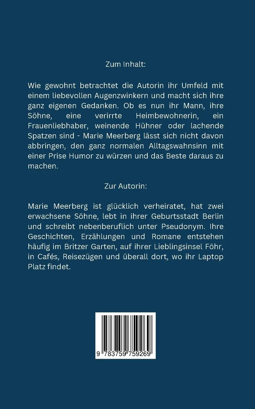 Rückseite: 9783759759269 | Berliner Freitagsgeschichten | Wolkig bis Heiter | Marie Meerberg