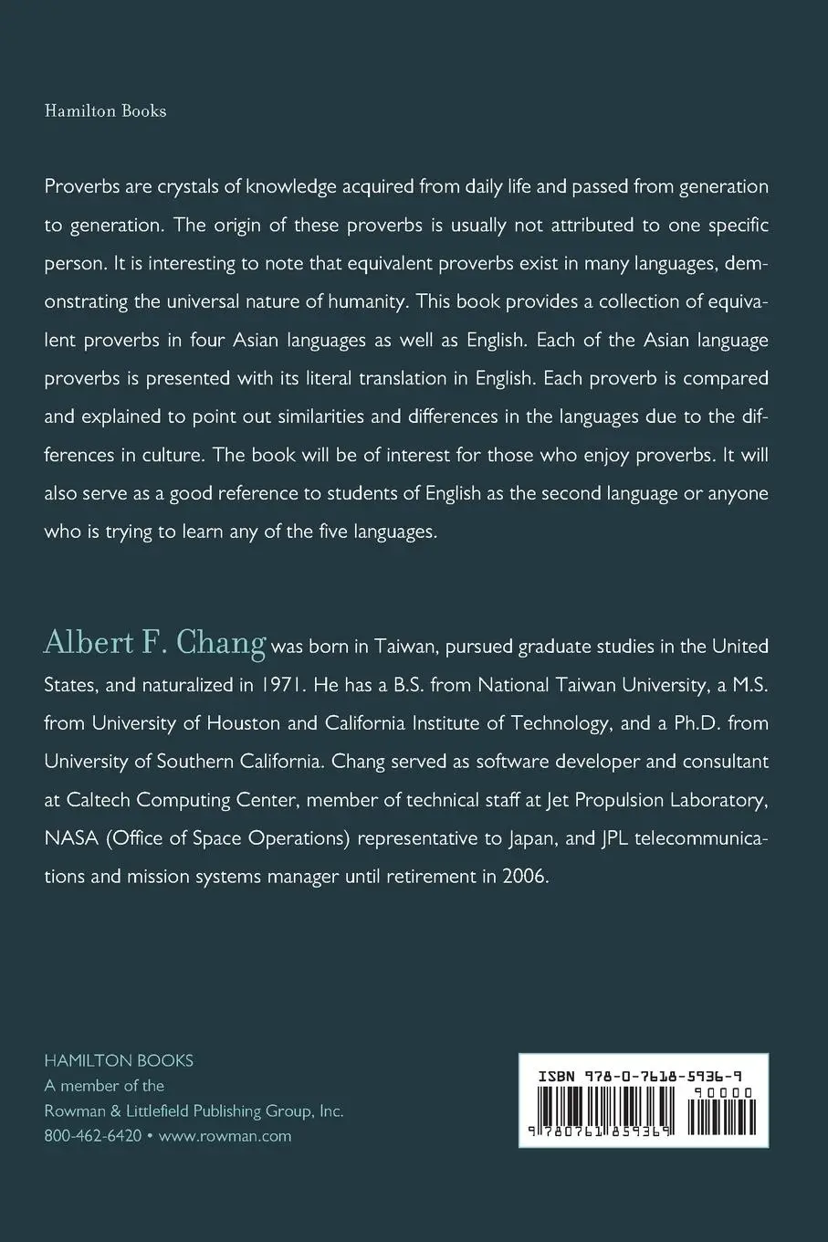 Rückseite: 9780761859369 | Collection of Equivalent Proverbs in Five Languages | Albert F. Chang