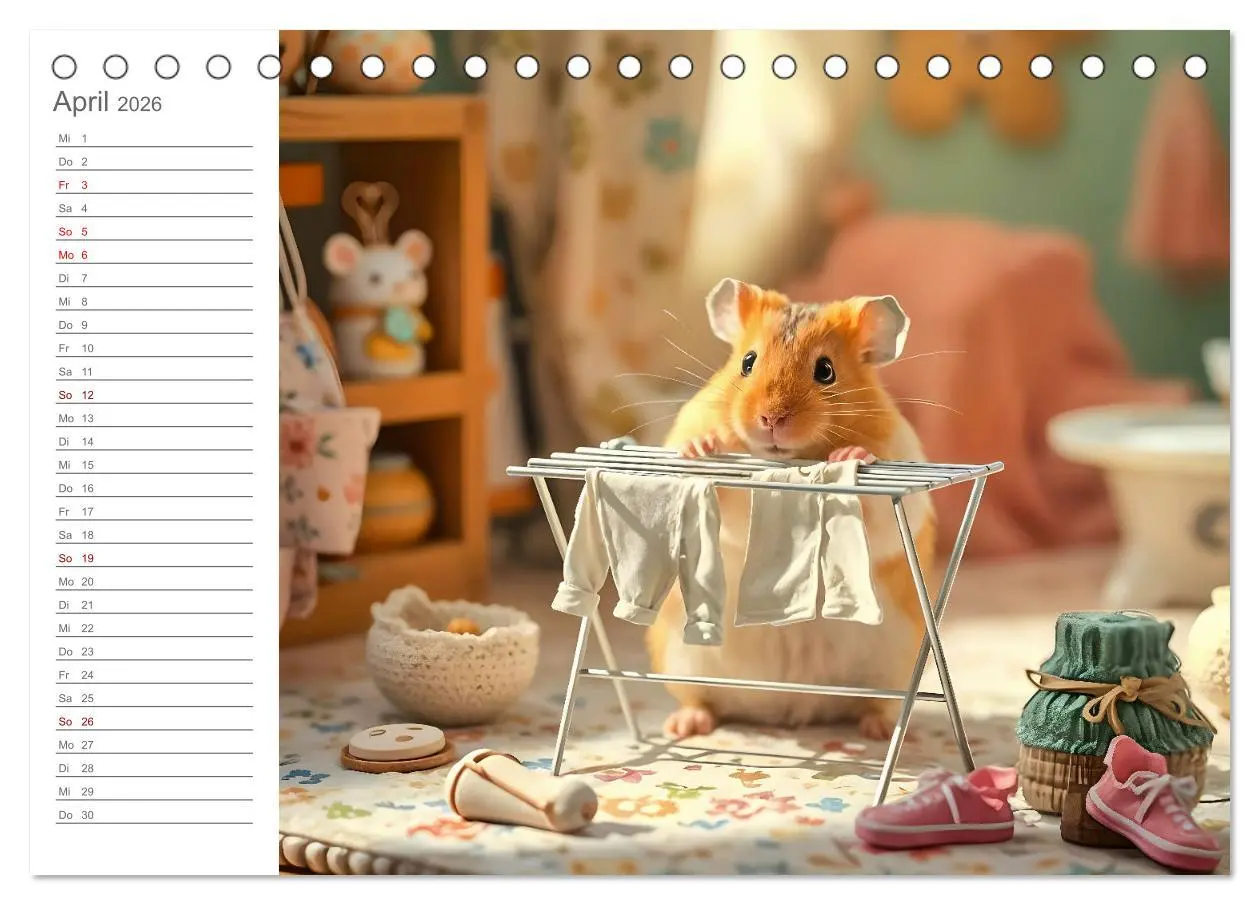 Bild: 9783457319369 | Hamsti Haushalt - Ordnung mit Pfiff und Flausch (Tischkalender 2026...