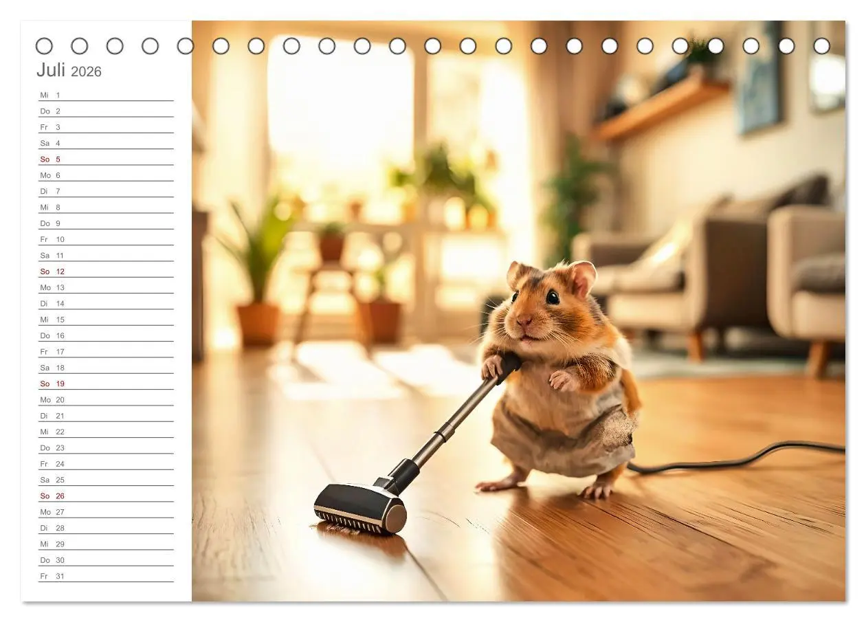 Bild: 9783457319369 | Hamsti Haushalt - Ordnung mit Pfiff und Flausch (Tischkalender 2026...
