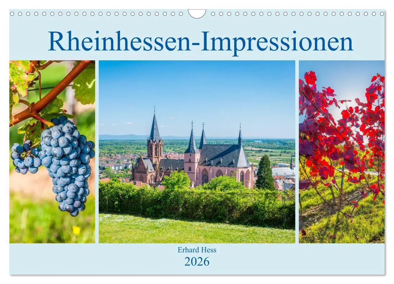 Cover: 9783457869369 | Rheinhessen-Impressionen (Wandkalender 2026 DIN A3 quer), CALVENDO...