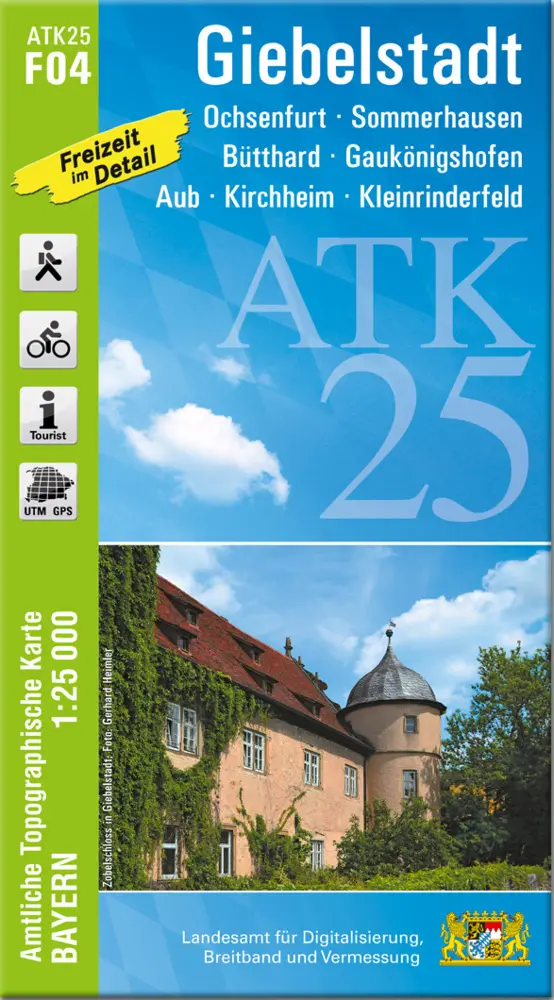 Cover: 9783899339369 | ATK25-F04 Giebelstadt (Amtliche Topographische Karte 1:25000) | 2022
