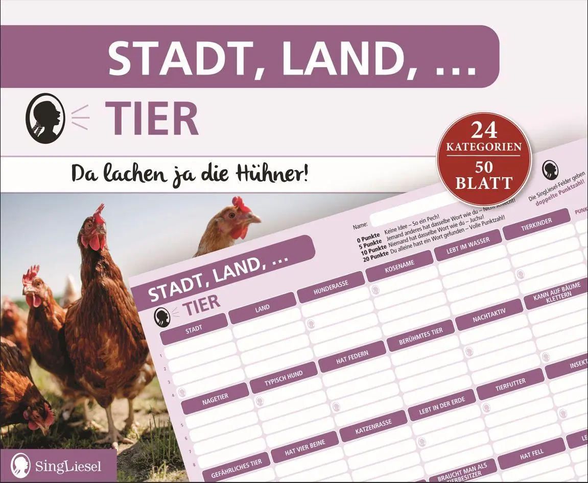 Cover: 4280000809469 | Stadt, Land, Tier | Singliesel | Spiel | Rätsel-Spiel, Stadt, Land