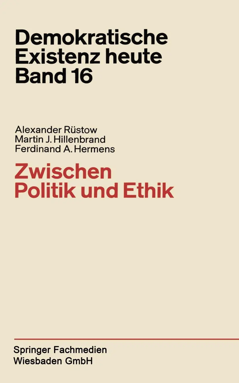 Cover: 9783322979469 | Zwischen Politik und Ethik | Alexander Rüstow (u. a.) | Taschenbuch
