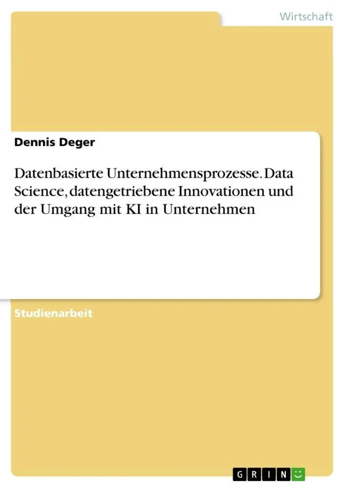 Cover: 9783389099469 | Datenbasierte Unternehmensprozesse. Data Science, datengetriebene...