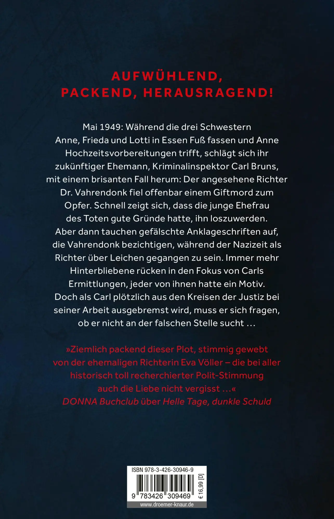 Rückseite: 9783426309469 | Alte Taten, neuer Zorn | Eva Völler | Taschenbuch | 400 S. | Deutsch