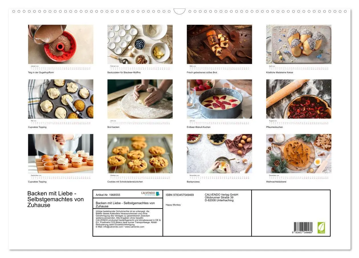 Bild: 9783457549469 | Backen mit Liebe - Selbstgemachtes von Zuhause (Wandkalender 2026...
