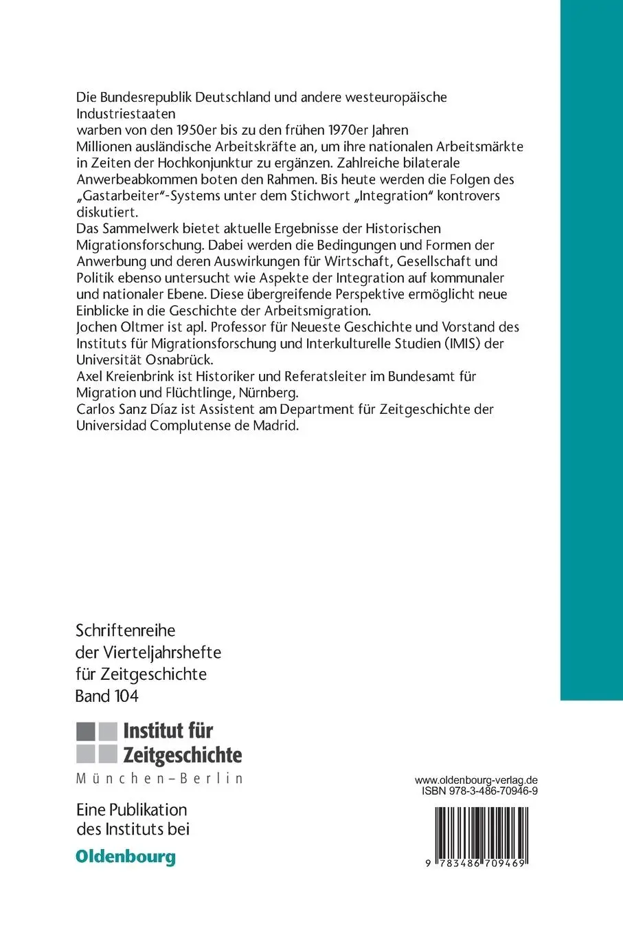 Rückseite: 9783486709469 | Das "Gastarbeiter"-System | Jochen Oltmer (u. a.) | Taschenbuch | 2012