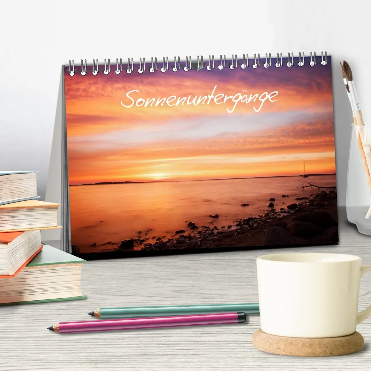 Bild: 9783516189469 | Sonnenuntergänge (Tischkalender 2026 DIN A5 quer), CALVENDO...