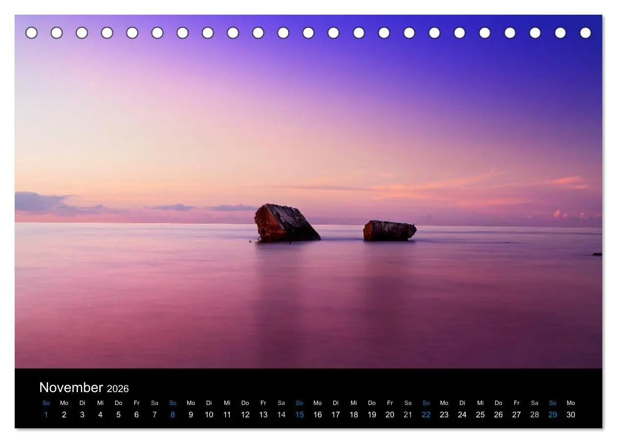 Bild: 9783516189469 | Sonnenuntergänge (Tischkalender 2026 DIN A5 quer), CALVENDO...