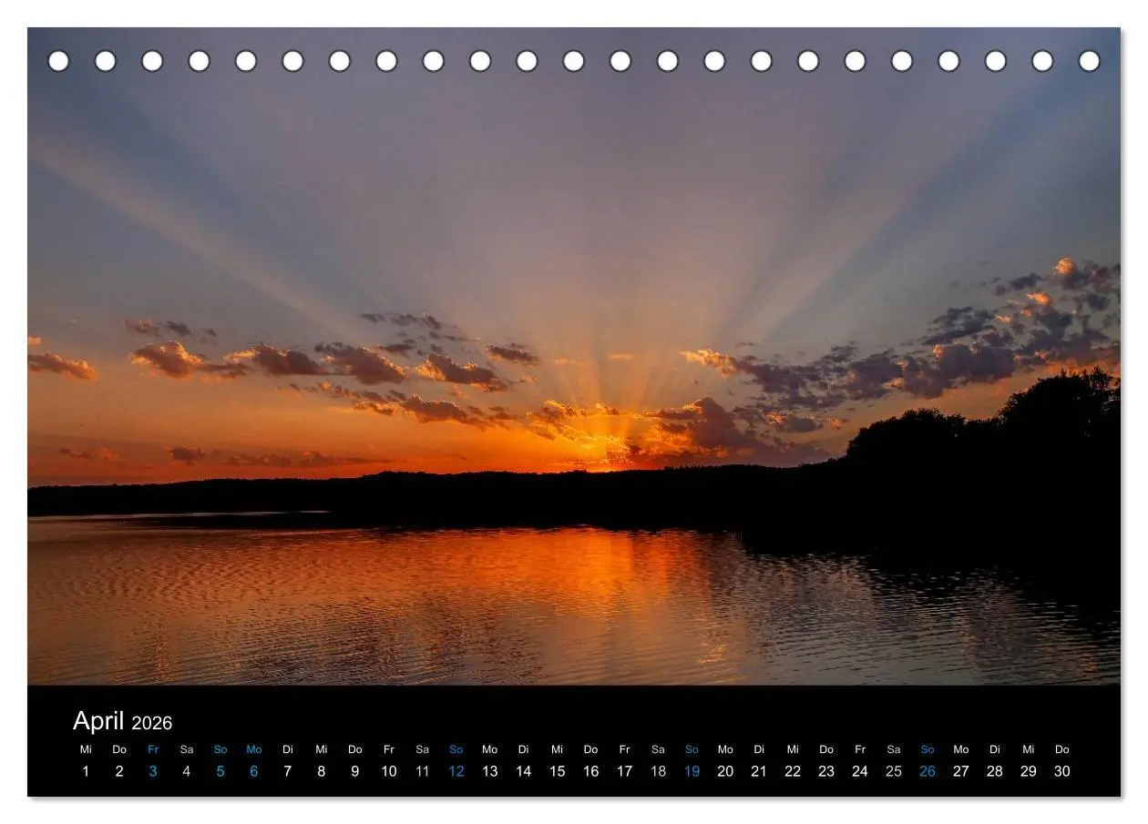 Bild: 9783516189469 | Sonnenuntergänge (Tischkalender 2026 DIN A5 quer), CALVENDO...