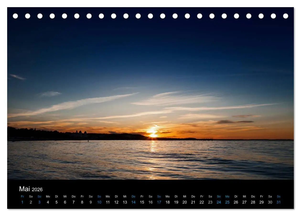 Bild: 9783516189469 | Sonnenuntergänge (Tischkalender 2026 DIN A5 quer), CALVENDO...