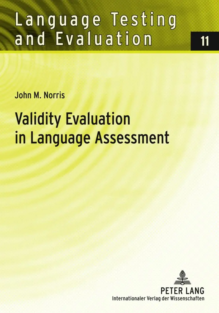 Validity Evaluation in Language Assessment - John M Norris Kartoniert (TB)