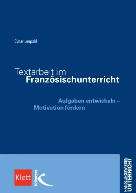Cover: 9783780049469 | Textarbeit im Französischunterricht | Eynar Leupold | Taschenbuch