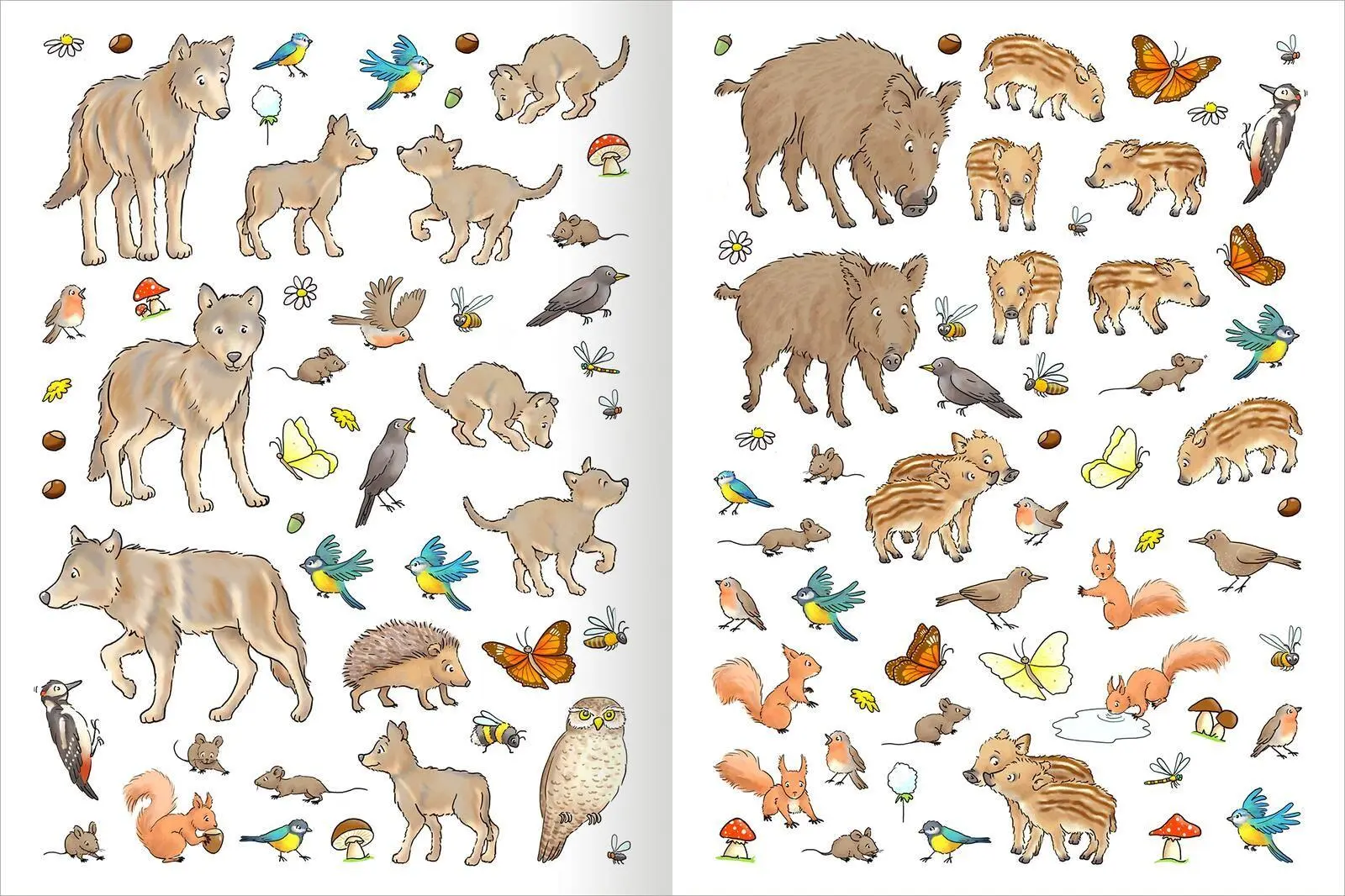Bild: 9783845869469 | Erstes Stickern - Im Wald | Über 400 Sticker | Petra Theissen | Buch